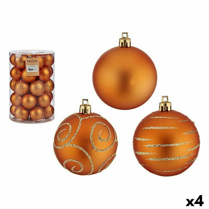 Set of Christmas balls Krist+ Orange PVC (4 Units)