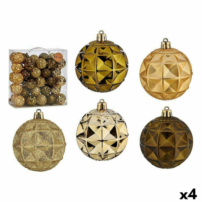 Set de Bolas de Navidad Krist+ Verde Dorado PVC 7 cm (4 Unidades)