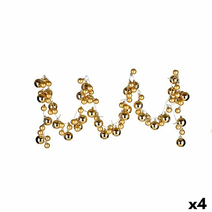 Guirlande de Noël Krist+ Doré PVC Boules de Noël 2,36 m 35 x 9 x 28 cm Lumière LED (4 Unités)