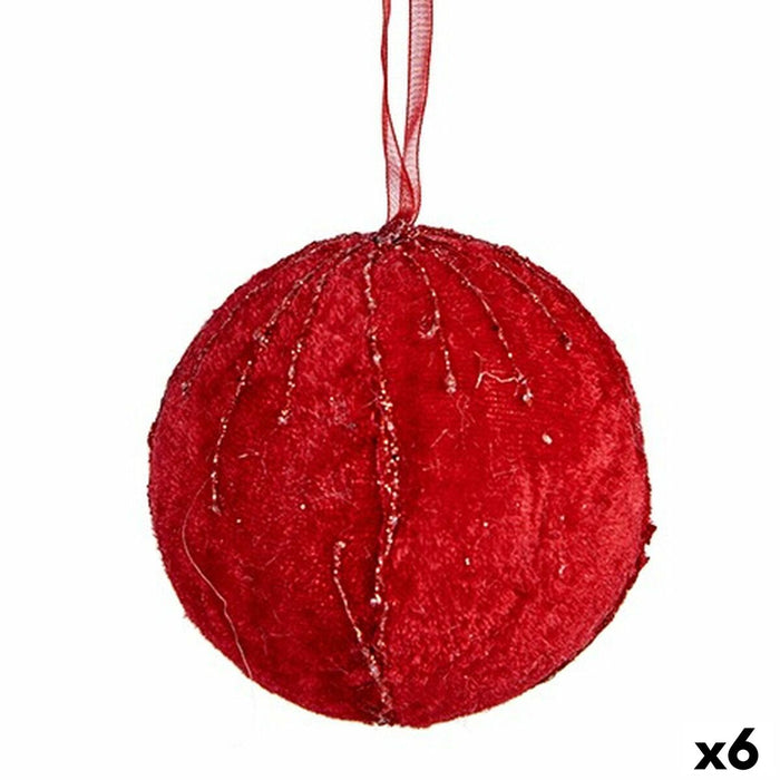 Set de Bolas de Navidad Krist+ Rojo Poliéster (6 Unidades)