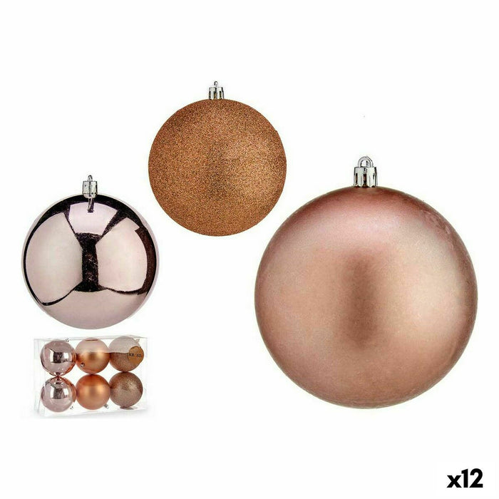 Set de Bolas de Navidad Krist+ Rosa Plástico (12 Unidades)
