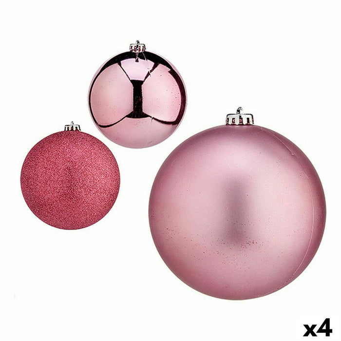 Set de Bolas de Navidad Krist+ Rosa (4 Unidades)