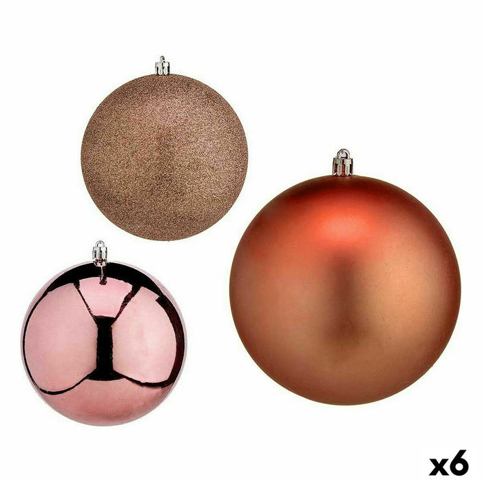 Set de Bolas de Navidad Krist+ Cobre Plástico (6 Unidades)