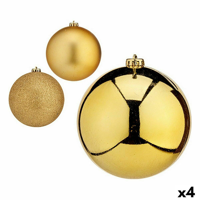 Set of Christmas balls Krist+ Golden Plastic Ø 15 cm (4 Units)