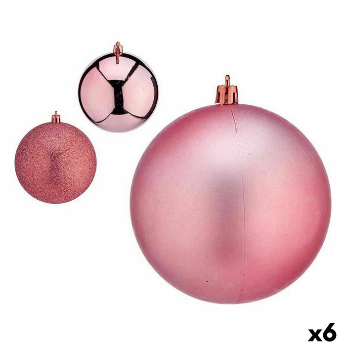 Set de Bolas de Navidad Krist+ Rosa Plástico (6 Unidades)