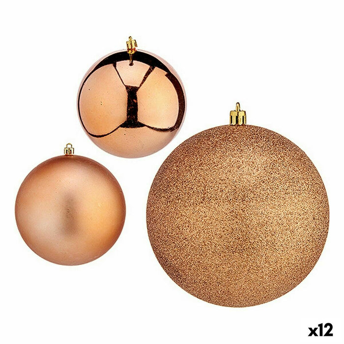 Set de Bolas de Navidad Krist+ Cobre Plástico (12 Unidades)