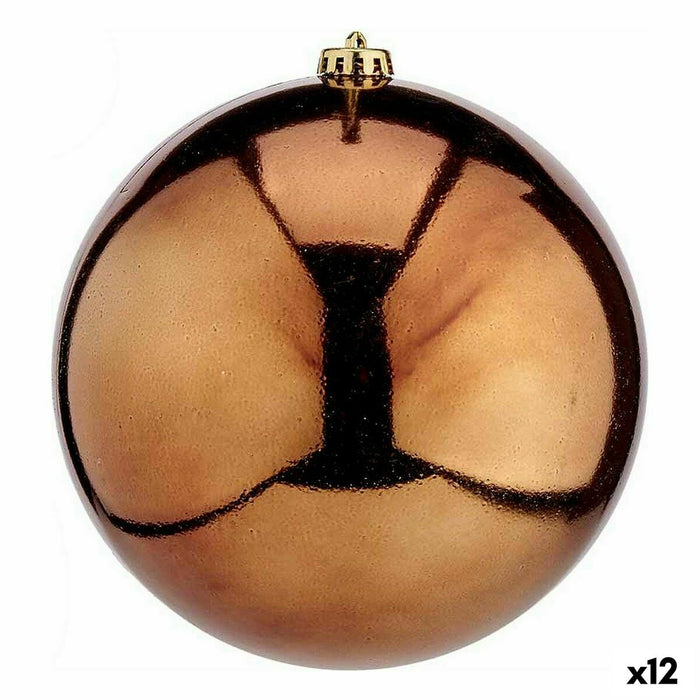 Boule de Noël Krist+ Marron Plastique (12 Unités)