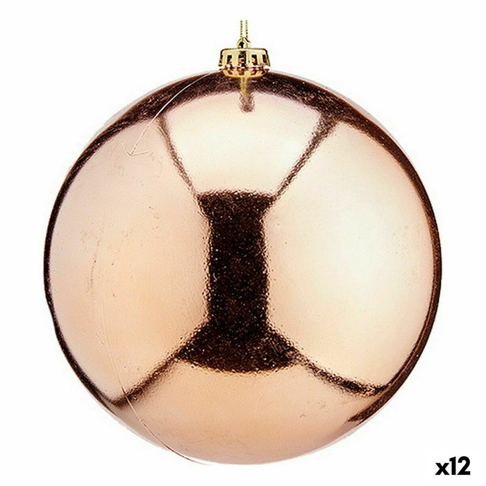 Christmas Bauble Krist+ Copper Plastic (12 Units)