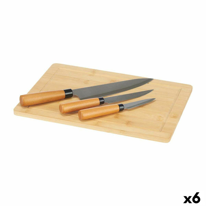 Knife Set Kinvara Brown Bamboo Cutting board Cheese (6 Units)