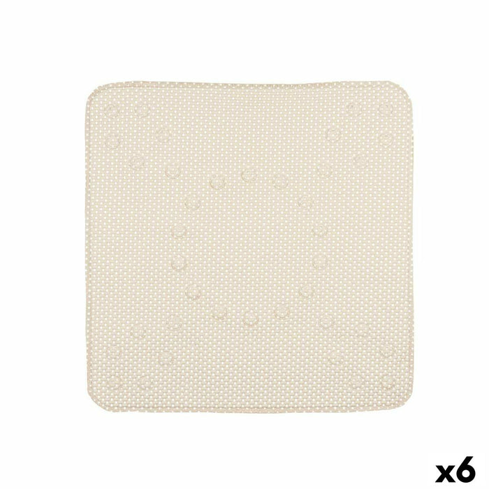 Alfombrilla Antideslizante para Ducha Berilo BM814-5353 - 322 Beige PVC 53 x 52,5 x 1 cm (6 Unidades)