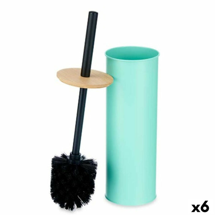 Escobilla para el Baño Berilo B1041C BAMBOO - 397 Menta Metal Bambú Plástico 9,5 X 27 X 9,5 cm (6 Unidades)