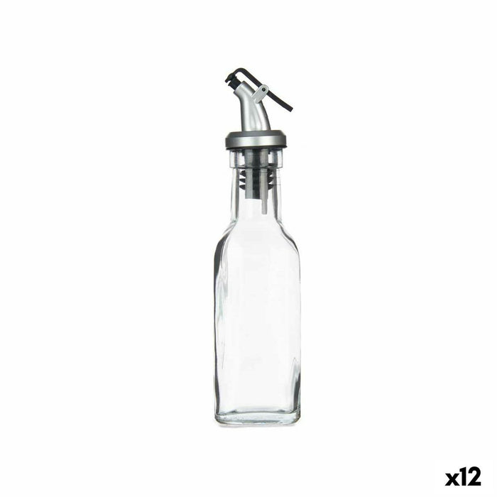 Aceitera Vivalto YHP-F0415A/DH12 Transparente Vidrio Acero 180 ml 5 x 20 x 5 cm (12 Unidades)
