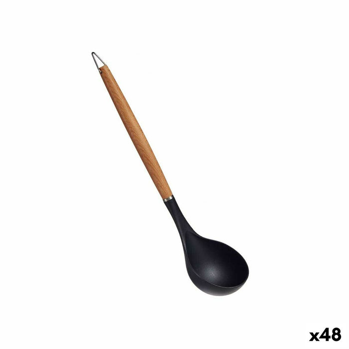 Cucharón Kinvara HW428013 Negro Madera de haya 8 x 3 x 32,5 cm (48 Unidades)