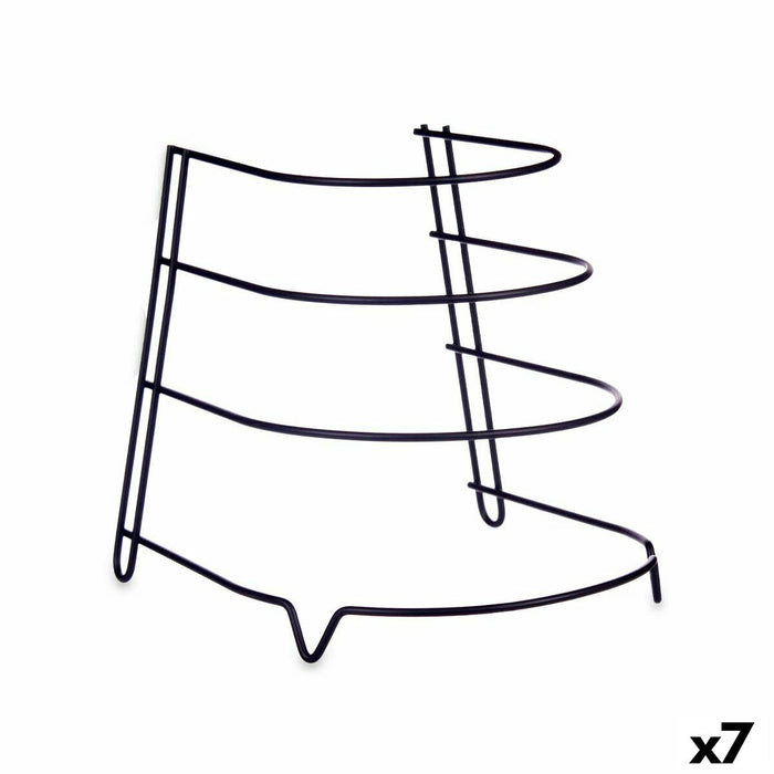 Organizador de Sartenes Kinvara W6140B-1PDQ Negro Hierro 24 x 26,5 x 24 cm (7 Unidades)