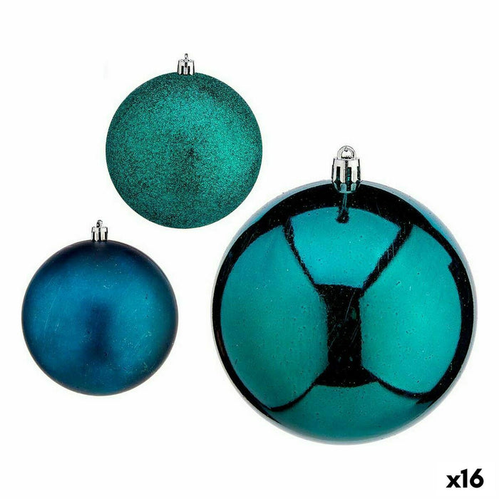 Set de Bolas de Navidad Krist+ Azul Plástico (16 Unidades)