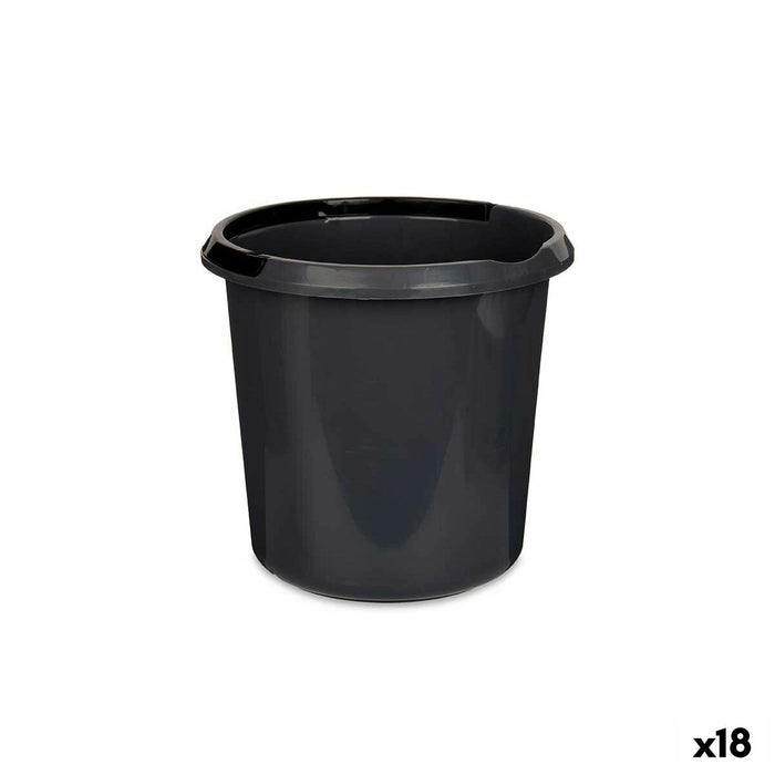 Cubo con Asa Gris Antracita 10 L 30 x 28,5 x 30 cm (18 Unidades)