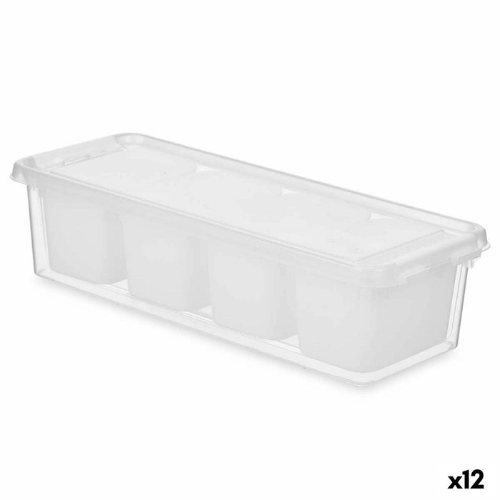 organisateur pour frigo Kinvara 02 1066 Blanc Transparent 37,5 x 9 x 14,3 cm