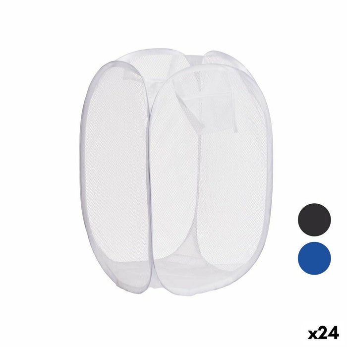 Cesto para la Ropa Sucia Kipit Azul Blanco Negro Plástico 33 x 33 x 58 cm 58 x 0,5 x 37 cm (24 Unidades)