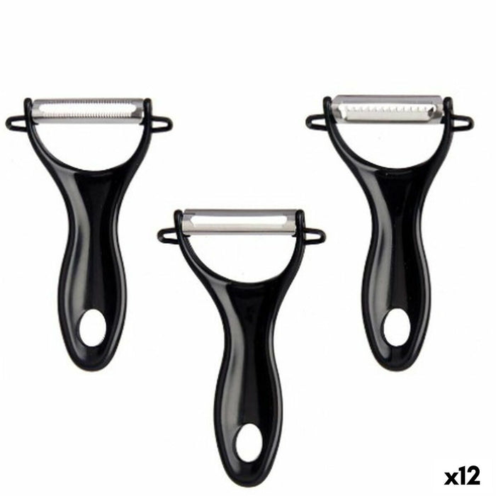 Pela Verdure e Frutta Kinvara 86886 Nero Acciaio inossidabile Set (12 Unità)