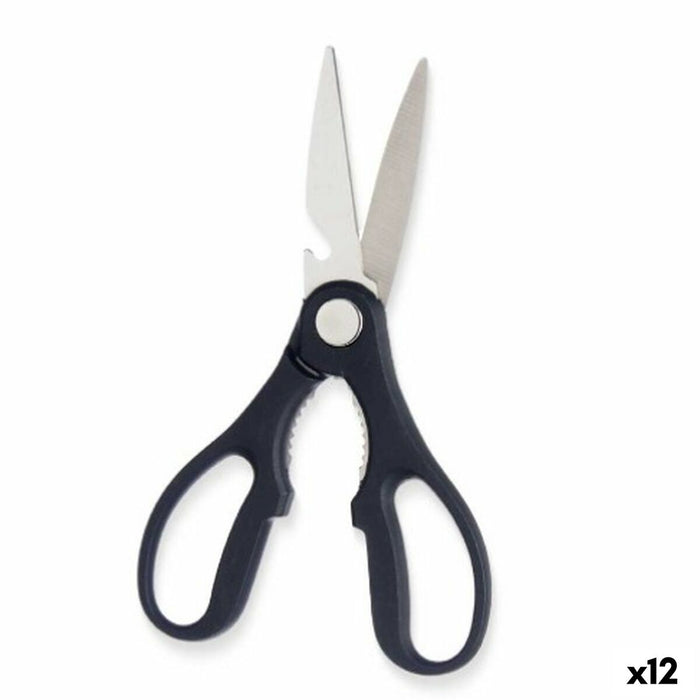 Kitchen Scissors Kinvara KT08-3116A Black Silver Stainless steel 8,3 x 19,5 x 1,3 cm (12 Units)