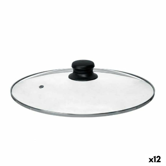 Tapa para Olla Kinvara CN-SW1304-28CM Transparente Plateado Cristal 28 cm (12 Unidades)
