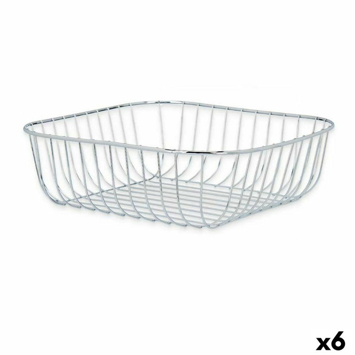 Portafrutta Kinvara CN-W7267-2 CHROME Argentato Metallo 30 x 9 x 30 cm (6 Unità)