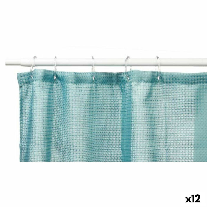 Tenda da Doccia Berilo SC-POLY-UD1-GREEN Verde Turchese Poliestere 180 x 180 cm Punti (12 Unità)