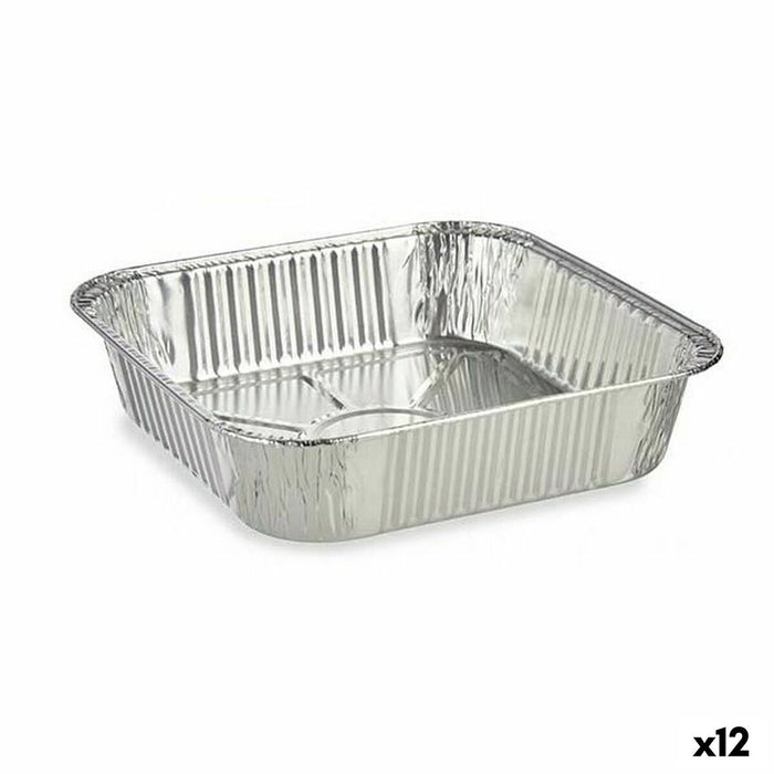 Set di vassoi per Alimenti Kinvara 23241 Monouso Quadrato 12 Unità
