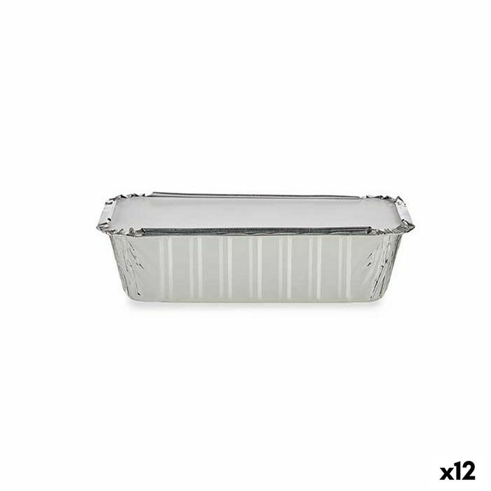 Set de bandejas para Alimentos Kinvara 16153 Desechable Con Tapa 12 Unidades