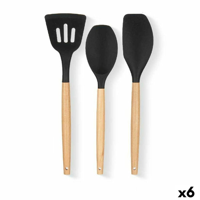 Set de Utensilios para Cocina Kinvara KT190069 Madera Silicona (6 Unidades)