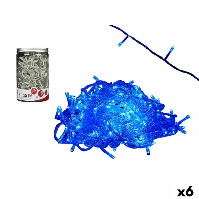Guirnalda de Luces LED Krist+ 6 W Azul Transparente 14,4 m 10 x 15 x 10 cm (6 Unidades)