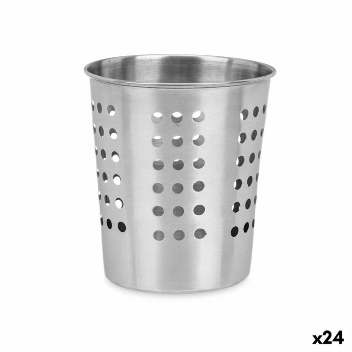 Cutlery basket Kinvara 5351-5600 Silver Steel 12,5 x 14,5 x 12,5 cm (24 Units)