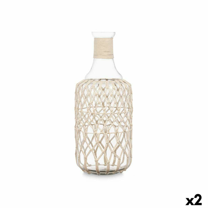 Botella decorativa Gift Decor Blanco Transparente 20 x 48 x 20 cm 19 x 48 cm Decorativa (2 Unidades)