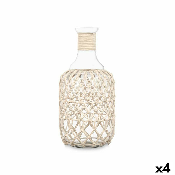 Botella decorativa Gift Decor Blanco Transparente 18 x 38 cm 18 x 38 x 18 cm Decorativa (4 Unidades)