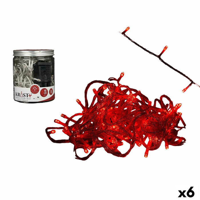 Guirnalda de Luces LED Krist+ 3,6 W Rojo 8 m 10 x 11 x 10 cm (6 Unidades)