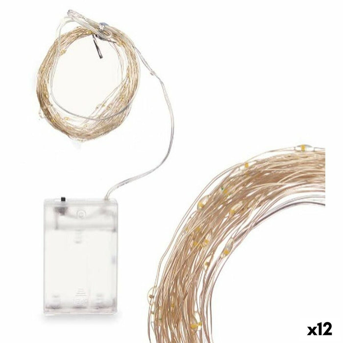 Guirnalda de Luces LED Gift Decor BL-011 BL-011 Blanco Luz cálida 15,4 m 16 x 10 x 6 cm (12 Unidades)