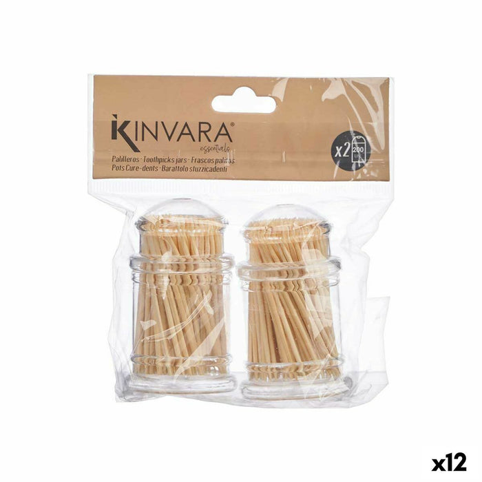 Toothpick holder Kinvara AR1810522 Transparent 2 Pieces