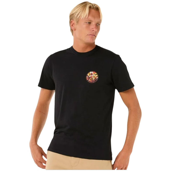 Men’s Short Sleeve T-Shirt Rip Curl Passage Tee Black