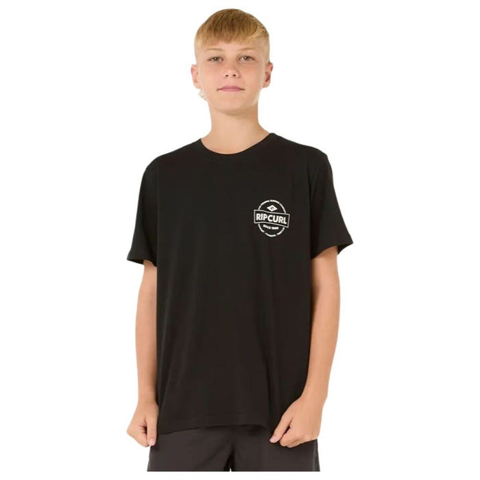 Child's Short Sleeve T-Shirt Rip Curl Staple Black