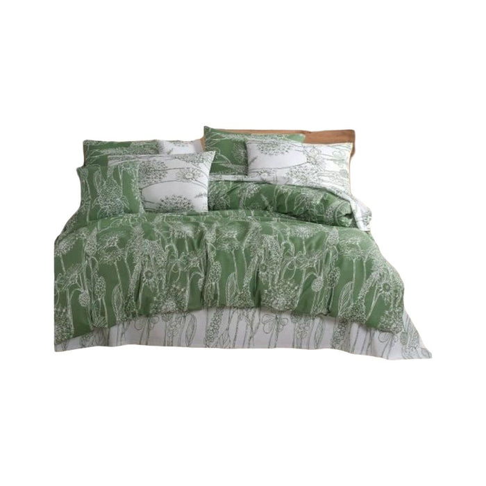 Juego de funda nórdica Verde Cama de 200 3 Piezas