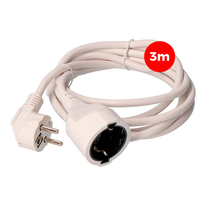 Cable alargador EDM 23202 Blanco 3 m