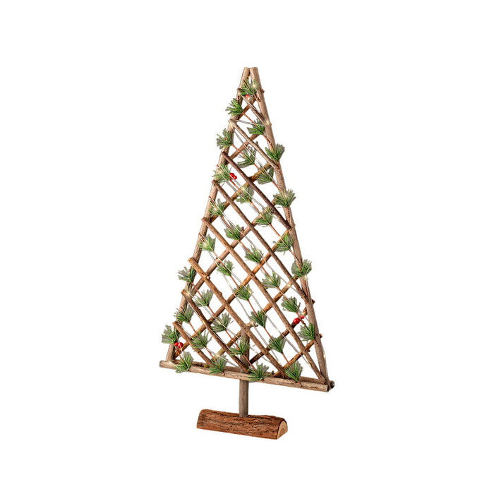 Sapin de Noël Lumineo Bois 40 x 7 x 80 cm MicroLED Décoratif