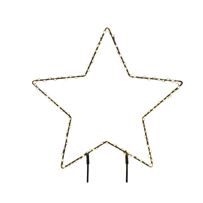 Decoración luminosa Lumineo PVC Estrella de Navidad 38 cm Estaca MicroLED
