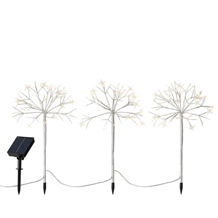 Set de bornes de jardin solaires Lumineo Blanc Noël Mini (3 Pièces)
