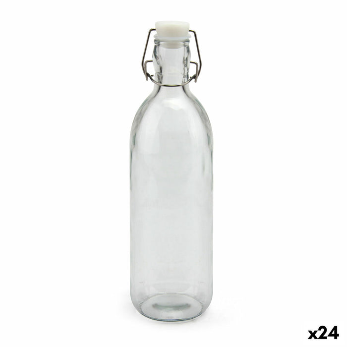 Glass Bottle La Mediterránea Glass 1 L (24 Units)