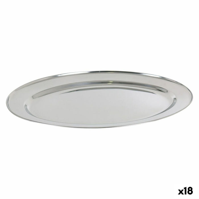 Fuente de Cocina Quttin Quttin Acero Inoxidable Ovalado 40,5 x 26,5 cm (18 Unidades)