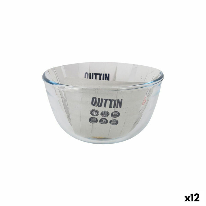 Bowl La Mediterránea Quttin Glass 1,1 L 17 x 17 x 10 cm (12 Units)