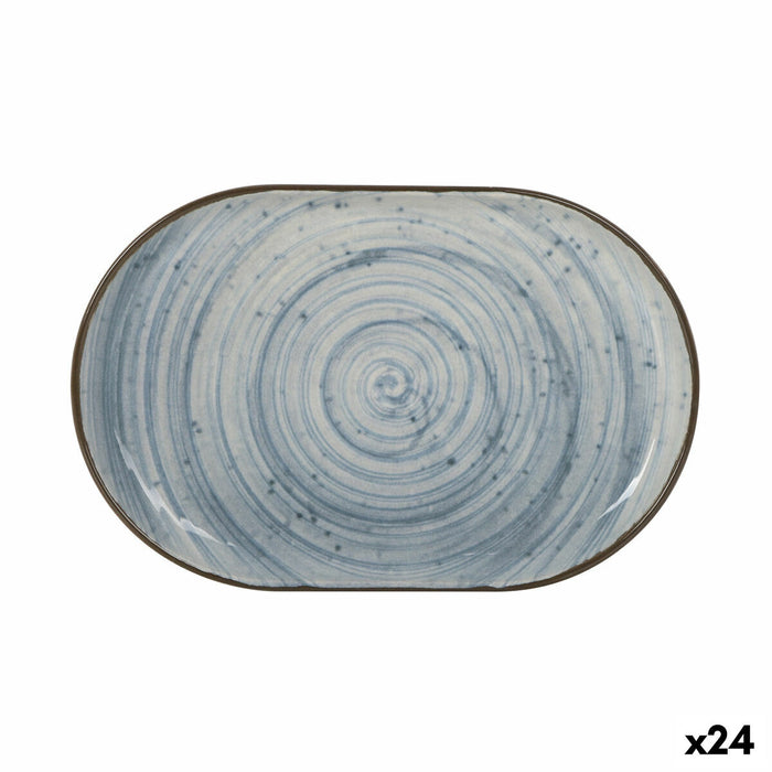 Serving Platter La Mediterránea Anllo Oval 20 x 13 x 2 cm (24 Units)