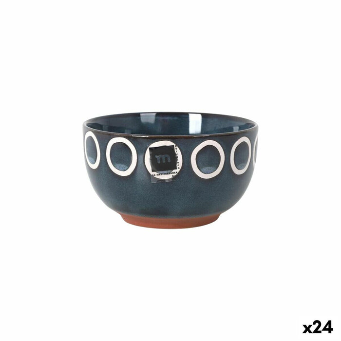 Bol La Mediterránea Almudena Azul Ø 13,5 cm (24 Unidades)