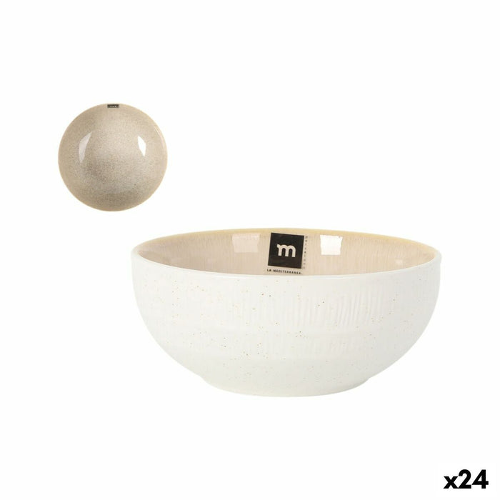 Cuenco La Mediterránea Calobra Beige Ø 15,5 cm (24 Unidades)